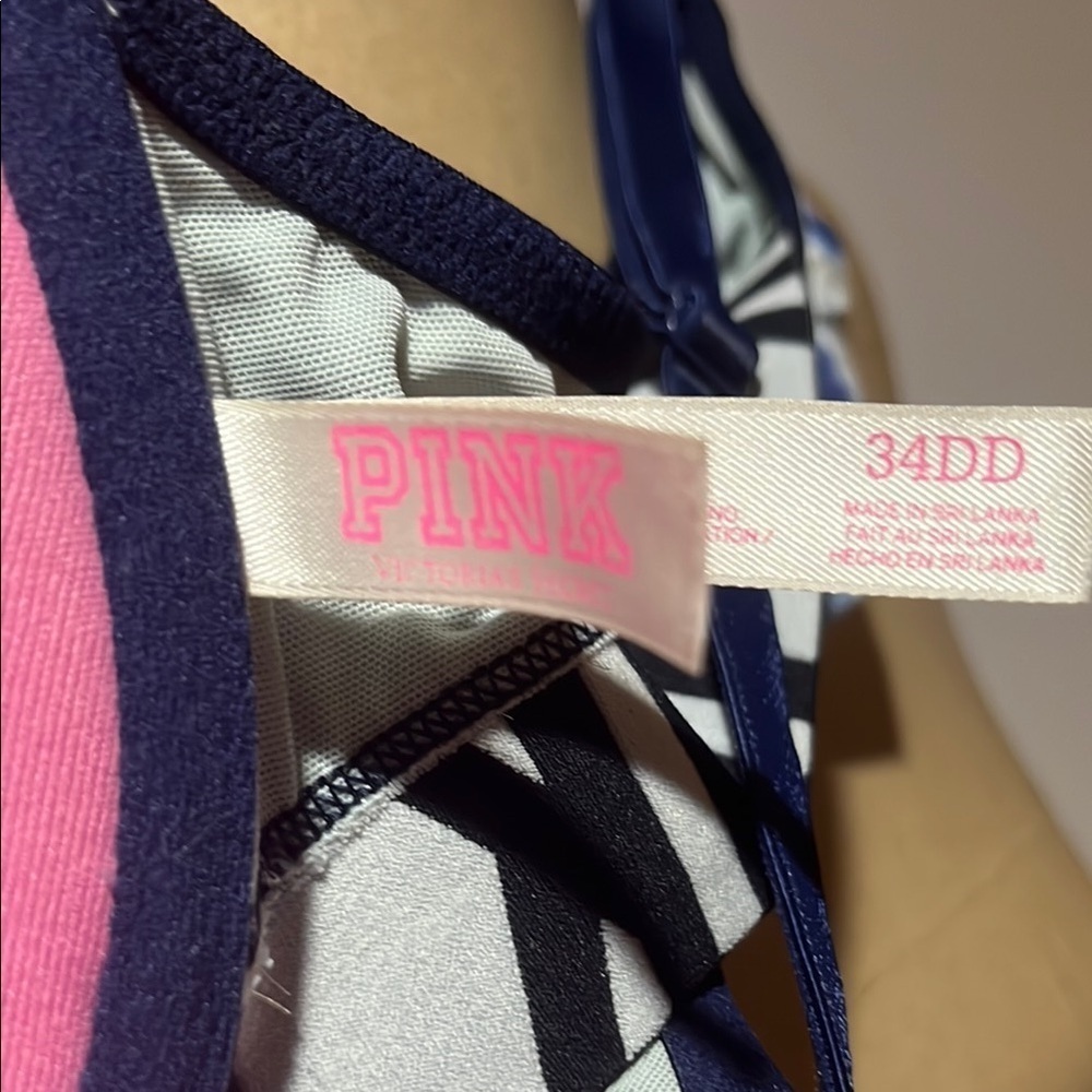 PINK Victoria's Secret Navy Tie-Dye Bra - Picture 4 of 5